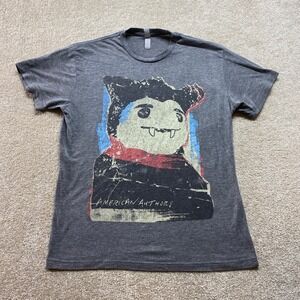 Next Level Apparel American Authors Shirt Mens‎ Medium Gray Monster Graphic Tee